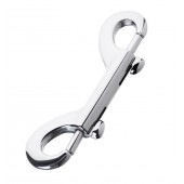 Серебристый двухсторонний карабин TOYFA Metal - ToyFa - купить с доставкой в Королеве