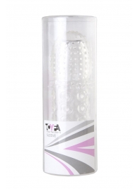 Прозрачная закрытая гелевая насадка - 13,5 см. - Toyfa Basic - в Королеве купить с доставкой