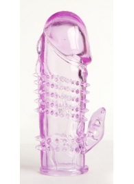 Фиолетовая насадка с коготком и шипами - 13 см. - Toyfa Basic - в Королеве купить с доставкой