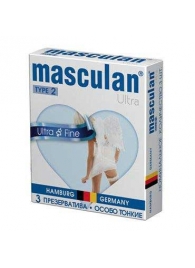 Ультратонкие презервативы Masculan Ultra Fine с обильной смазкой - 3 шт. - Masculan - купить с доставкой в Королеве