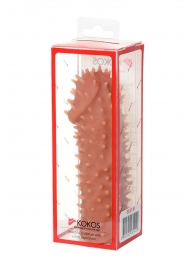 Телесная насадка на фаллос с имитацией шипов KOKOS Extreme Sleeve 07 - 14,7 см. - KOKOS - в Королеве купить с доставкой