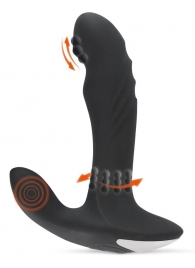 Черный вибромассажер простаты с функцией римминга Plug with Perineum Stimulator - 16,6 см. - Orion - в Королеве купить с доставкой