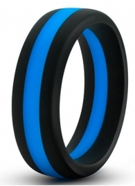 Черно-синее эрекционное кольцо Silicone Go Pro Cock Ring - Blush Novelties - в Королеве купить с доставкой