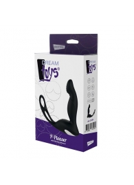 Черный вибромассажер простаты P-PLEASER W ERECTION ENHANCE - Dream Toys - в Королеве купить с доставкой