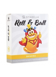 Стимулирующий презерватив-насадка Roll   Ball Banana - Sitabella - купить с доставкой в Королеве