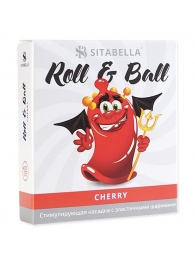 Стимулирующий презерватив-насадка Roll   Ball Cherry - Sitabella - купить с доставкой в Королеве