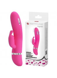 Розовый вибратор Ingram с электростимуляцией - 19,2 см. - Baile - купить с доставкой в Королеве