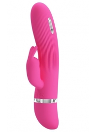 Розовый вибратор Ingram с электростимуляцией - 19,2 см. - Baile - купить с доставкой в Королеве