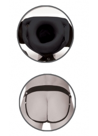 Черный полый страпон унисекс Hollow Strap-On - 14,5 см. - Pipedream - купить с доставкой в Королеве