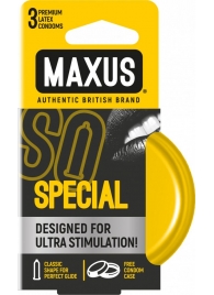 Презервативы с точками и рёбрами в железном кейсе MAXUS Special - 3 шт. - Maxus - купить с доставкой в Королеве
