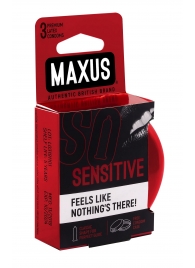 Ультратонкие презервативы в железном кейсе MAXUS Sensitive - 3 шт. - Maxus - купить с доставкой в Королеве