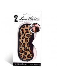 Леопардовая маска на глаза Peek-a-Boo - Lux Fetish - купить с доставкой в Королеве