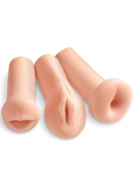 Комплект из 3 мастурбаторов All 3 Holes: вагина, анус, ротик - Pipedream - в Королеве купить с доставкой