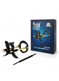 Черно-золотистый экстендер для пениса Sex Expert - Sex Expert - в Королеве купить с доставкой