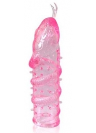 Закрытая рельефная насадка Crystal sleeve snakes в виде змеи с усиками - 14 см. - Erowoman-Eroman - в Королеве купить с доставкой