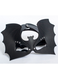 Черная кожаная маска на глаза  Летучая мышь - Sitabella - купить с доставкой в Королеве