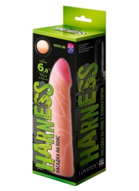Фаллическая насадка на трусики харнесс - 17,5 см. - LOVETOY (А-Полимер) - купить с доставкой в Королеве