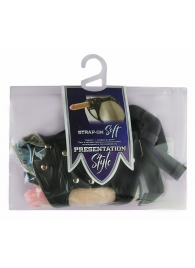 Черный пояс-трусики с двумя насадками Soft-Dolli - 16,5 и 10,5 см. - LOVETOY (А-Полимер) - купить с доставкой в Королеве