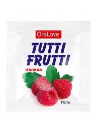 Пробник гель-смазки Tutti-frutti с малиновым вкусом - 4 гр. - Биоритм - купить с доставкой в Королеве