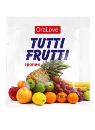 Пробник гель-смазки Tutti-frutti со вкусом тропических фруктов - 4 гр. - Биоритм - купить с доставкой в Королеве