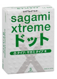 Презервативы Sagami Xtreme SUPER DOTS с точками - 3 шт. - Sagami - купить с доставкой в Королеве