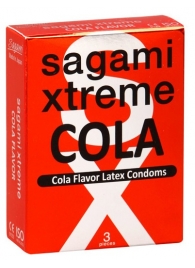 Ароматизированные презервативы Sagami Xtreme COLA - 3 шт. - Sagami - купить с доставкой в Королеве