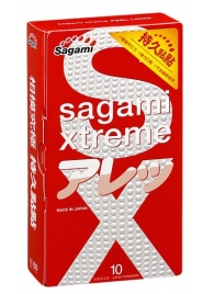 Утолщенные презервативы Sagami Xtreme Feel Long с точками - 10 шт. - Sagami - купить с доставкой в Королеве