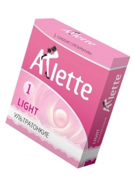 Ультратонкие презервативы Arlette Light - 3 шт. - Arlette - купить с доставкой в Королеве