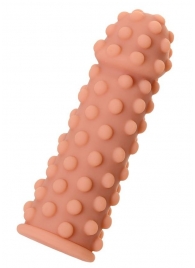 Телесная реалистичная насадка KOKOS Extreme Sleeve 02 с дополнительной стимуляцией - 12,7 см. - KOKOS - в Королеве купить с доставкой