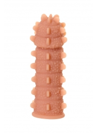 Телесная реалистичная насадка KOKOS Extreme Sleeve 04 с дополнительной стимуляцией - 12,7 см. - KOKOS - в Королеве купить с доставкой