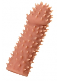 Телесная реалистичная насадка KOKOS Extreme Sleeve 07 с дополнительной стимуляцией - 12,7 см. - KOKOS - в Королеве купить с доставкой