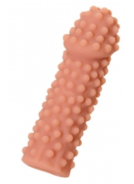 Телесная реалистичная насадка KOKOS Extreme Sleeve 10 с дополнительной стимуляцией - 14,7 см. - KOKOS - в Королеве купить с доставкой