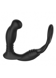 Черная анальная пробка NEXUS SIMUL8 с фиксацией на теле кольцами - Nexus Range - в Королеве купить с доставкой
