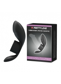 Черное кольцо на пенис с вибрацией Vibration Penis Sleeve - Baile - в Королеве купить с доставкой