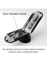 Черный мастурбатор Flip Zero с вибрацией - Tenga - в Королеве купить с доставкой