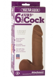 Насадка-мулат для трусиков Vac-U-Lock 6  ULTRASKYN Cock - 17,3 см. - Doc Johnson - купить с доставкой в Королеве