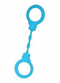 Голубые силиконовые наручники A-Toys без ключа - A-toys - купить с доставкой в Королеве