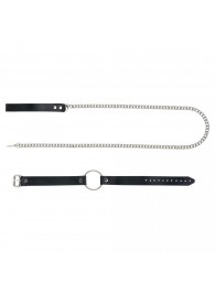 Черный поводок и чокер с кольцом Rada - Rebelts - купить с доставкой в Королеве