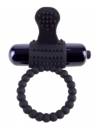 Черное эрекционное виброкольцо Vibrating Silicone Super Ring - Pipedream - в Королеве купить с доставкой