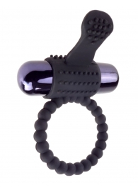 Черное эрекционное виброкольцо Vibrating Silicone Super Ring - Pipedream - в Королеве купить с доставкой