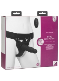 Черный полый вибрострапон Body Extensions BE Aroused - 17,78 см. - Doc Johnson - купить с доставкой в Королеве