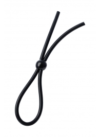 Черное лассо на пенис с одной бусиной - A-toys - в Королеве купить с доставкой