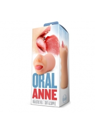 Телесный мастурбатор-ротик с язычком Oral Anne - Blush Novelties - в Королеве купить с доставкой