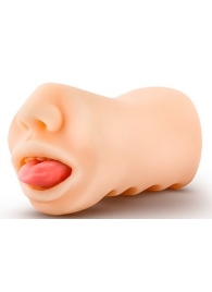 Телесный мастурбатор-ротик с язычком Oral Anne - Blush Novelties - в Королеве купить с доставкой