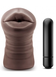 Коричневый мастурбатор-ротик Heather - Blush Novelties - в Королеве купить с доставкой
