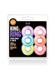 Набор из 6 эрекционных колец King of the Ring - Blush Novelties - в Королеве купить с доставкой