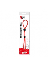 Красное лассо на пенис с двумя бусинами STRETCHY LASSO CAGE - Dream Toys - в Королеве купить с доставкой