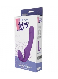 Фиолетовый безремневой вибрострапон DOUBLE DIPPER - Dream Toys - купить с доставкой в Королеве