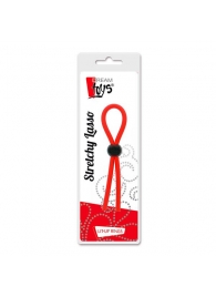 Красное эрекционное лассо с одной бусинкой-утяжкой STRETCHY THICK LASSO - Dream Toys - в Королеве купить с доставкой