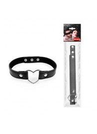 Черный ошейник с сердечком - Notabu - купить с доставкой в Королеве